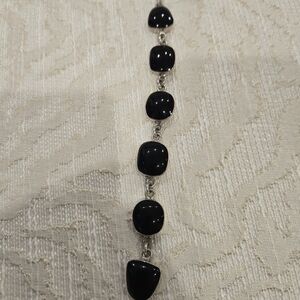 Elegant Black and Silver Bracelet